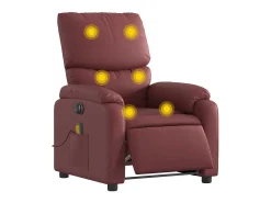 Poltrona| Poltrona massagens reclin. elétrica couro artif. -tinto SHL473794 Vermelho
