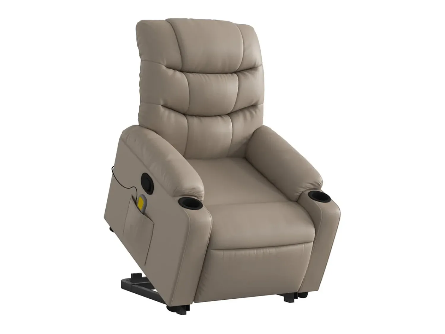 Poltrona* Poltrona massagens reclinável elevatória couro art. cappuccino SHL49449 Castanho