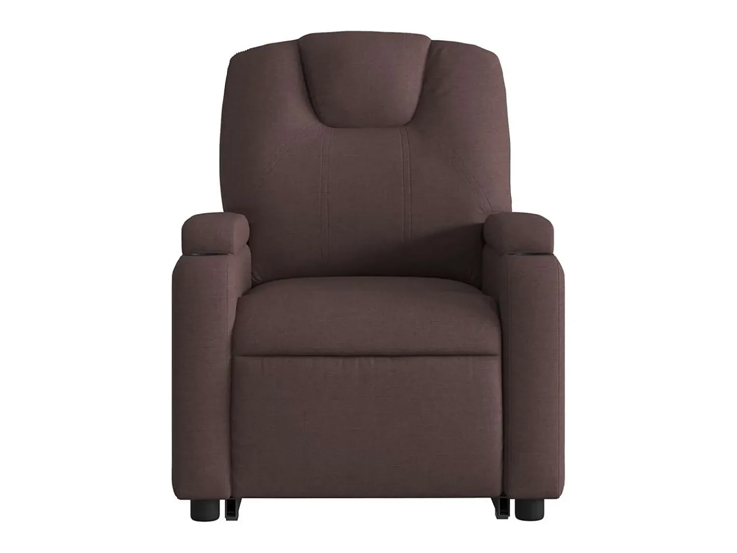 Poltrona massagens reclinável elevatória tecido -escuro SHL708248^ Poltrona