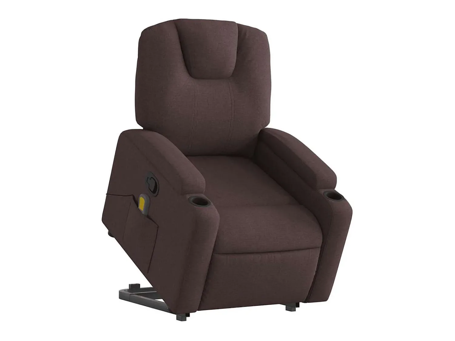 Poltrona massagens reclinável elevatória tecido -escuro SHL708248^ Poltrona