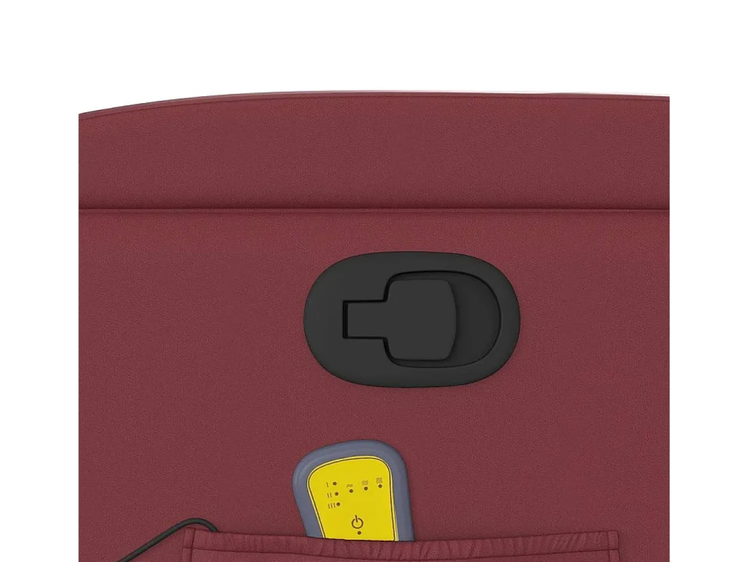 Poltrona|vidaxl Poltrona massagens reclinável couro artificial tinto Vermelho