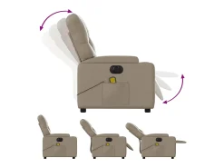 Best Poltrona massagens reclinável elétrica couro artif. cappuccino SHL316154 Castanho