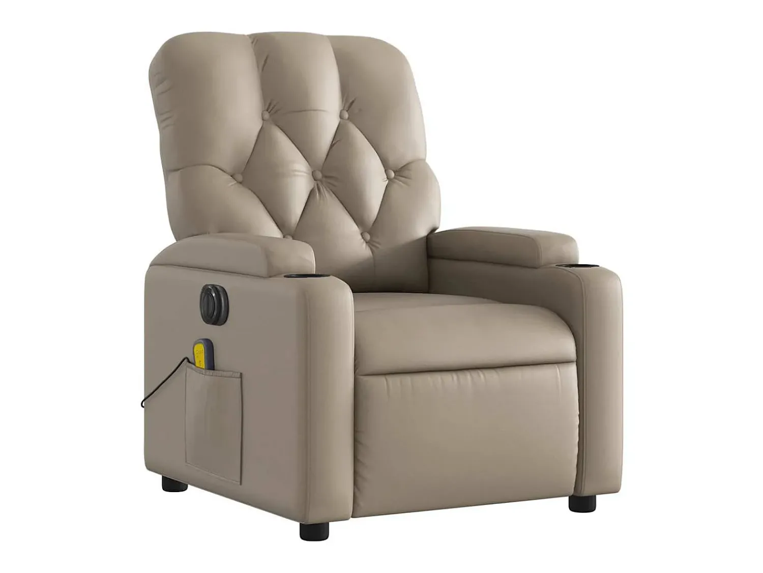 Best Poltrona massagens reclinável elétrica couro artif. cappuccino SHL316154 Castanho
