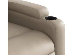 Best Poltrona massagens reclinável elétrica couro artif. cappuccino SHL316154 Castanho