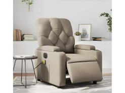 Best Poltrona massagens reclinável elétrica couro artif. cappuccino SHL316154 Castanho