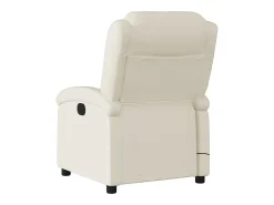 Poltrona| Poltrona massagens reclinável elétrica couro artificial SHL919891 Creme