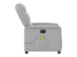 Poltrona massagens reclinável elétrica tecido -nublado SHL915829^ Poltrona