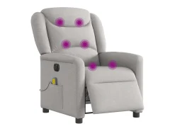 Poltrona massagens reclinável elétrica tecido -nublado SHL915829^ Poltrona