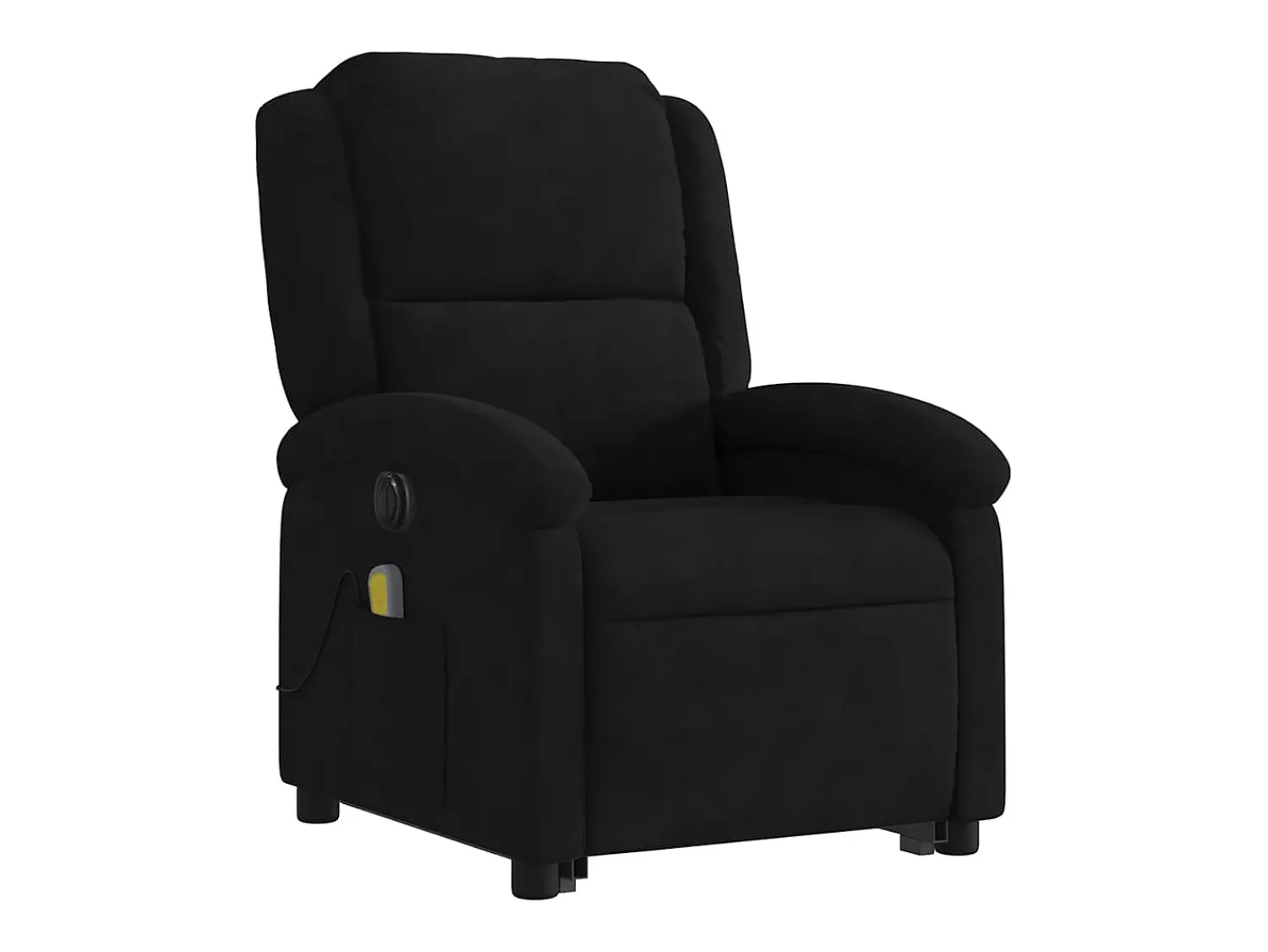 Online Poltrona massagens reclinável elevatória elétrica veludo SHL40003 Preto
