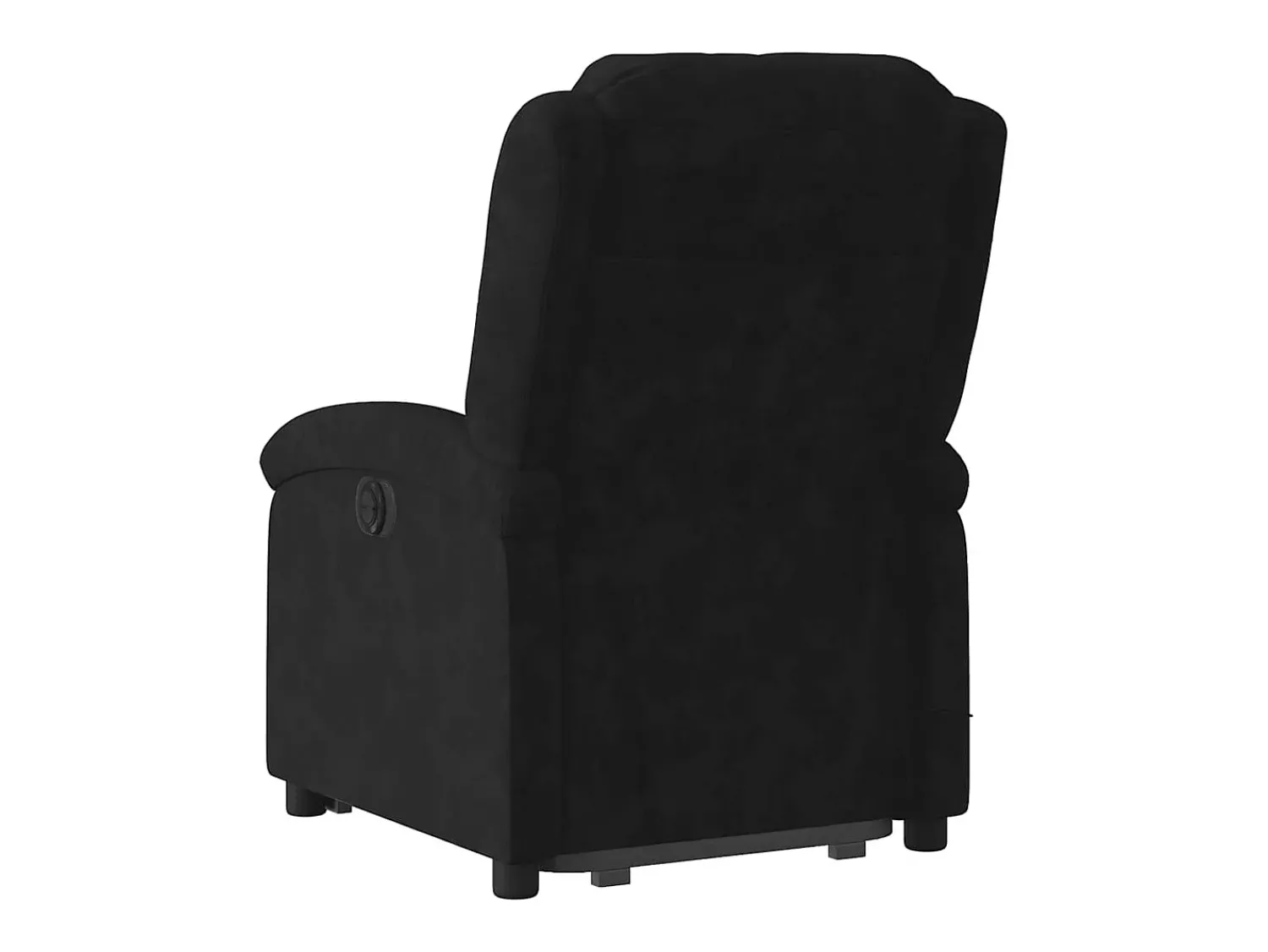Online Poltrona massagens reclinável elevatória elétrica veludo SHL40003 Preto