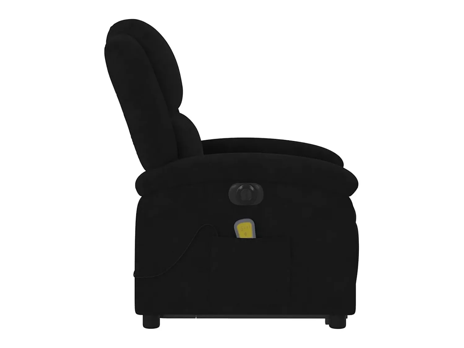 Online Poltrona massagens reclinável elevatória elétrica veludo SHL40003 Preto