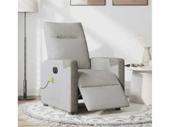 Poltrona| Poltrona massagens reclinável elétrica tecido -nublado SHL309353 Cinzento