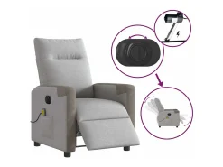 Poltrona| Poltrona massagens reclinável elétrica tecido -nublado SHL309353 Cinzento