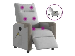 Poltrona| Poltrona massagens reclinável elétrica tecido -nublado SHL309353 Cinzento