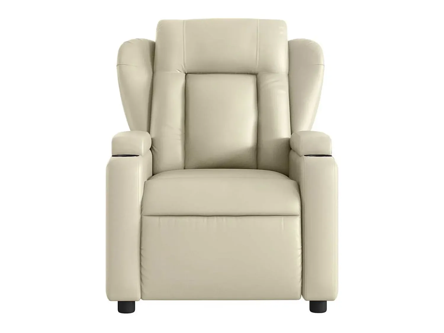 Sale Poltrona massagens reclinável elétrica couro artificial SHL809645 Creme