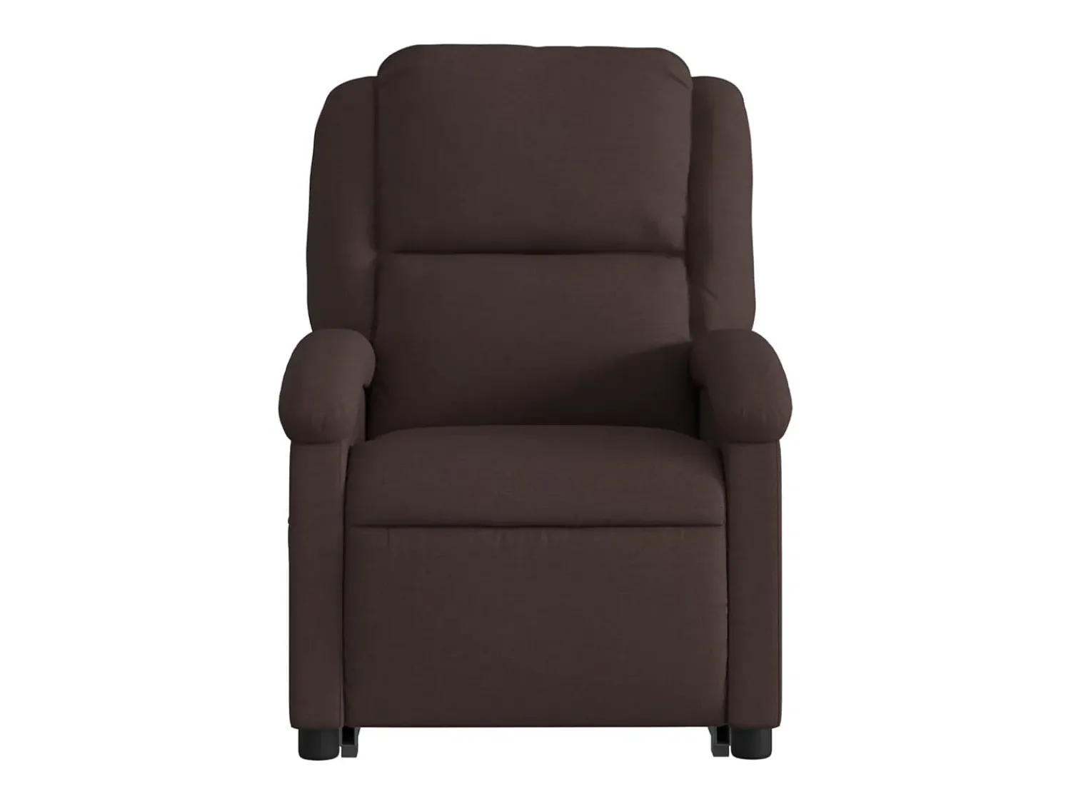 Poltrona|vidaxl Poltrona massagens reclinável elevatória tecido -escuro Castanho