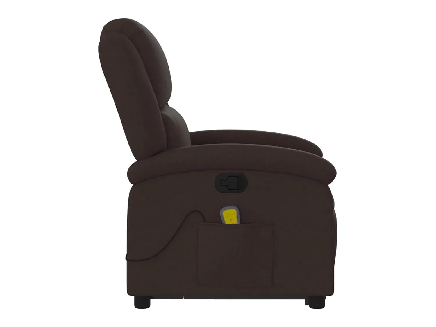 Poltrona|vidaxl Poltrona massagens reclinável elevatória tecido -escuro Castanho