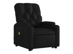 New Poltrona massagens reclinável elevatória couro artificial SHL574004 Preto