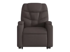 Poltrona massagens reclinável elevatória tecido -escuro SHL964721^ Poltrona