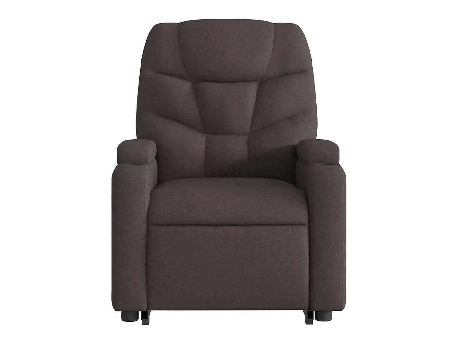 Poltrona massagens reclinável elevatória tecido -escuro SHL964721^ Poltrona