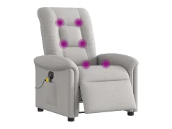 Poltrona| Poltrona massagens reclinável elétrica tecido -nublado SHL378487 Cinzento