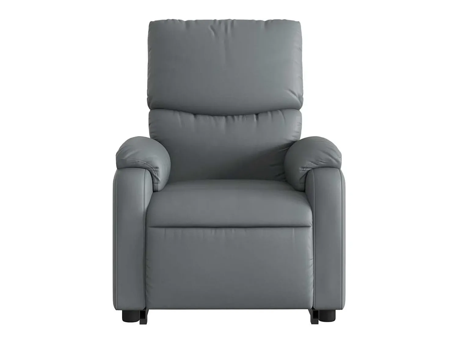 Poltrona massagens reclinável elevatória couro artif. SHL697353 Cinzento