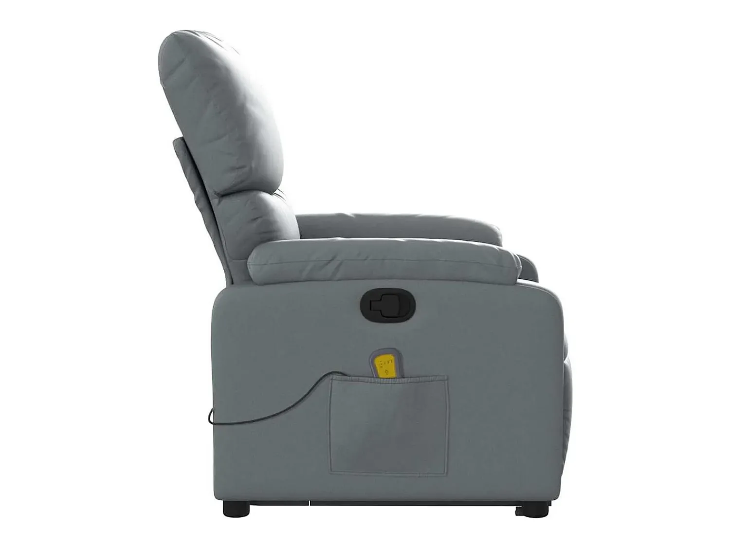 Poltrona massagens reclinável elevatória couro artif. SHL697353 Cinzento