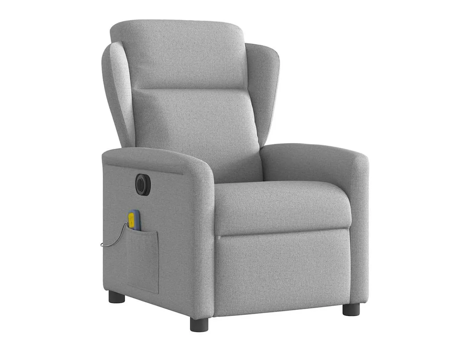 Online Poltrona massagens reclinável elétrica tecido -nublado SHL480542 Cinzento