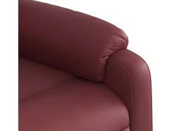 Poltrona|vidaxl Poltrona massagens reclinável couro artificial tinto Vermelho