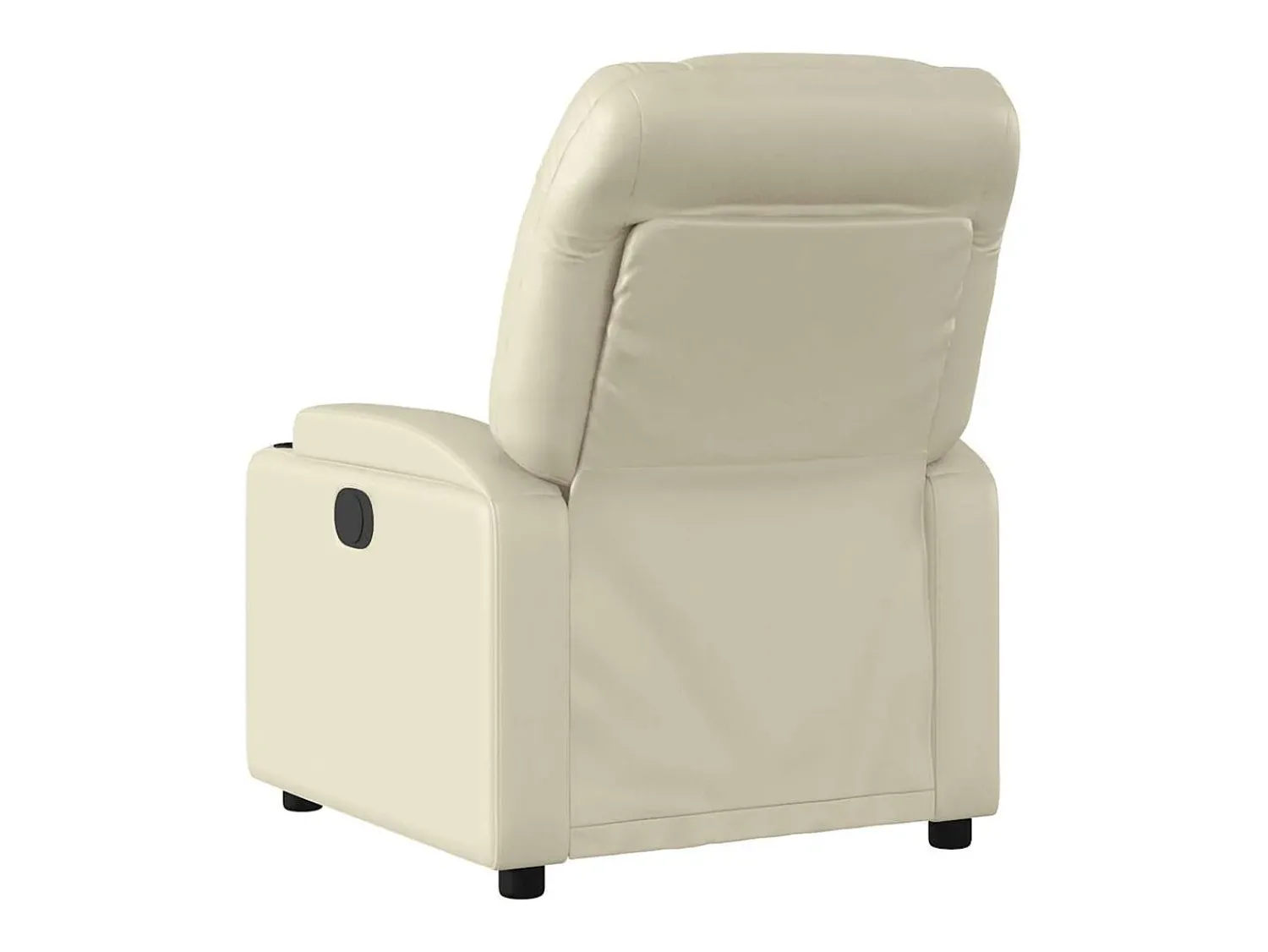 Hot Poltrona massagens reclinável elétrica couro artificial SHL768133 Creme