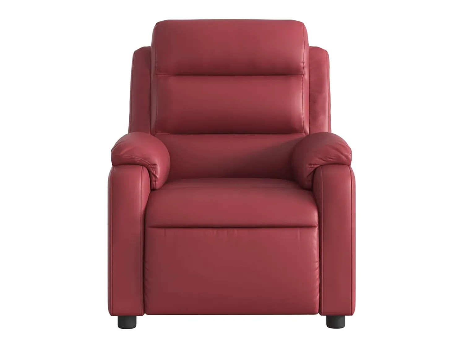 Poltrona massagens reclinável couro artificial tinto SHL682684^ Poltrona