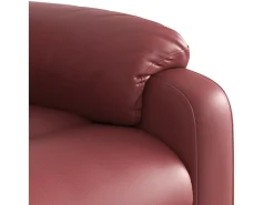 Poltrona massagens reclinável couro artificial tinto SHL682684^ Poltrona