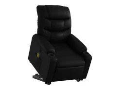 Poltrona* Poltrona massagens reclinável elevatória couro artificial SHL929832 Preto