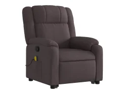 Poltrona massagens reclinável elevatória tecido -escuro SHL688354^ Poltrona