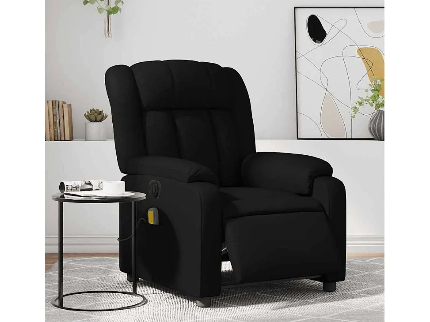 Poltrona* Poltrona massagens reclinável elétrica couro artificial SHL699869 Preto