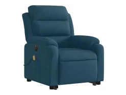 vidaxl Poltrona massagens reclinável elevatória elétrica veludo^ Poltrona