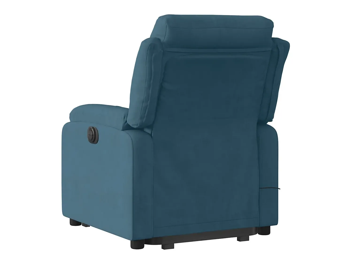 vidaxl Poltrona massagens reclinável elevatória elétrica veludo^ Poltrona