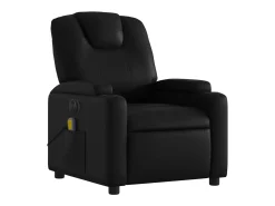Outlet Poltrona massagens reclinável elétrica couro artificial SHL50150 Preto