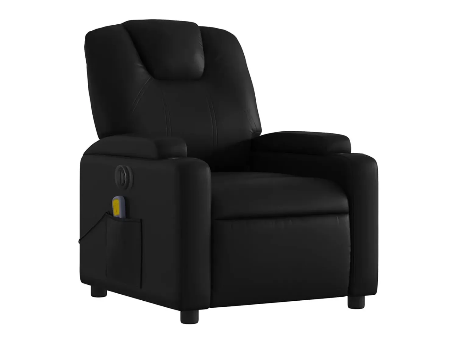 Outlet Poltrona massagens reclinável elétrica couro artificial SHL50150 Preto