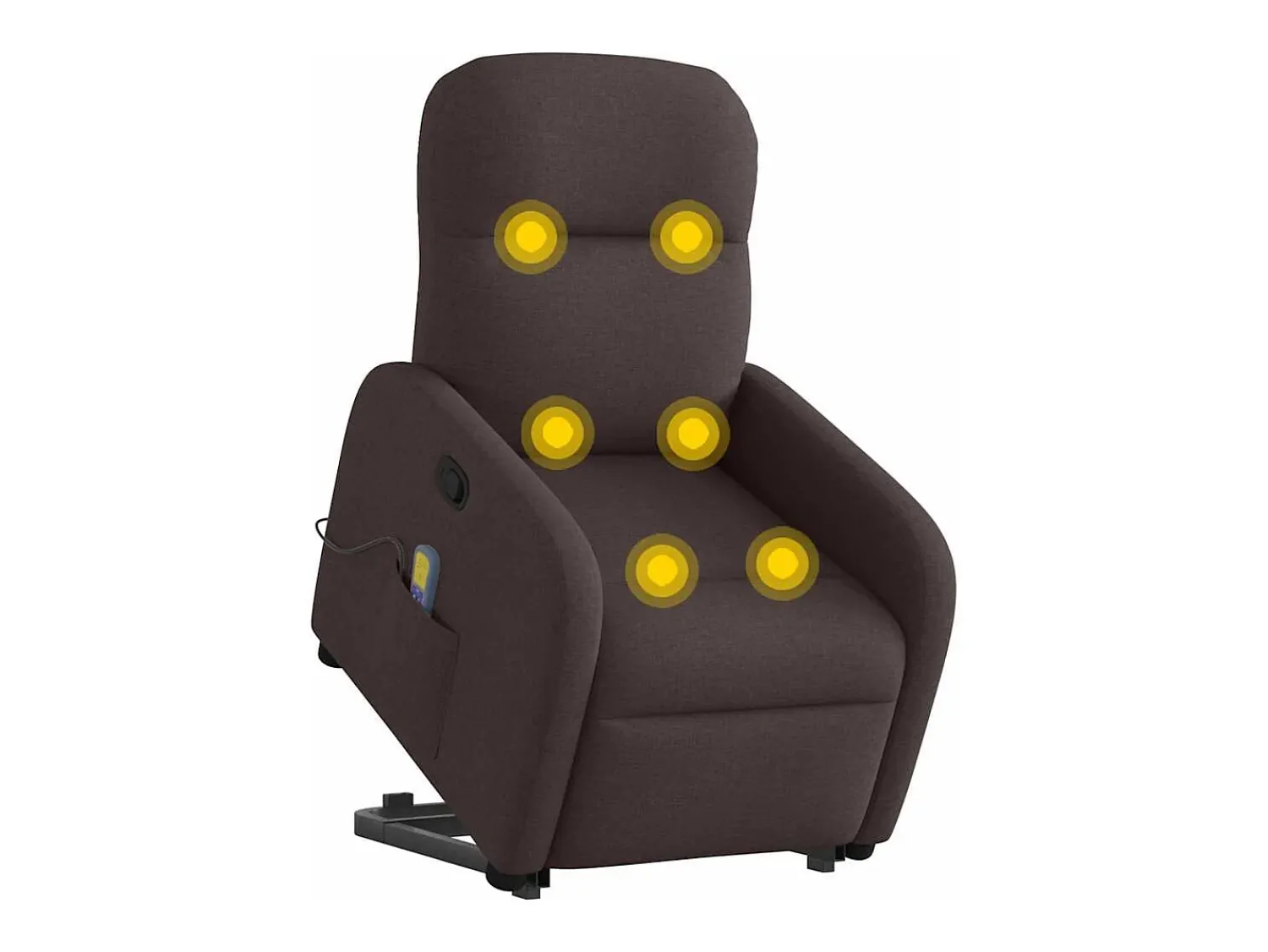 Poltrona| Poltrona massagens reclinável elevatória tecido -escuro SHL564340 Castanho