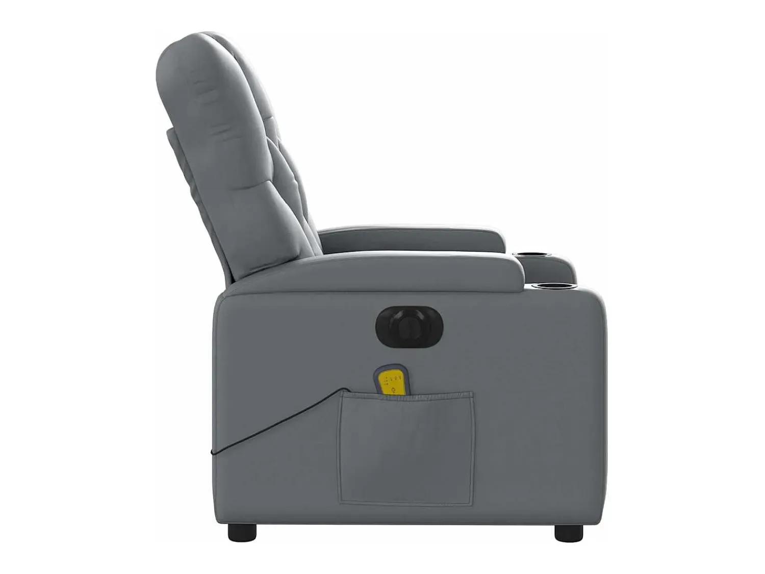 Poltrona| Poltrona massagens reclinável elétrica couro artif. SHL975942 Cinzento