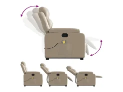 Best Poltrona massagens reclinável elevatória couro art. cappuccino SHL867421 Castanho