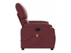 Poltrona massagens reclinável couro artificial tinto SHL138519^ Poltrona