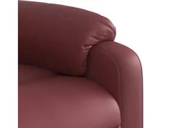 Poltrona massagens reclinável couro artificial tinto SHL138519^ Poltrona