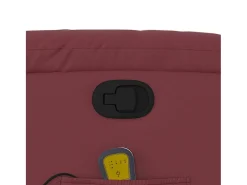 Poltrona massagens reclinável couro artificial tinto SHL138519^ Poltrona
