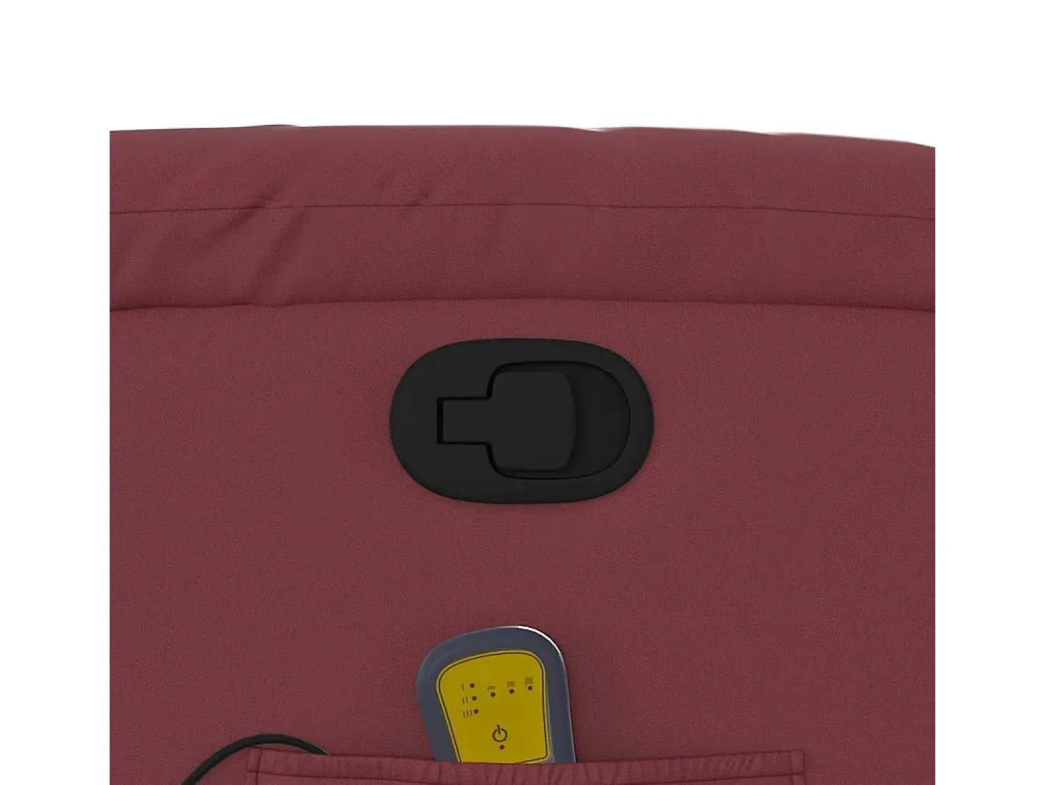 Poltrona massagens reclinável couro artificial tinto SHL138519^ Poltrona