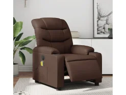 Poltrona massagens reclinável elétrica couro artif. SHL976079^ Poltrona