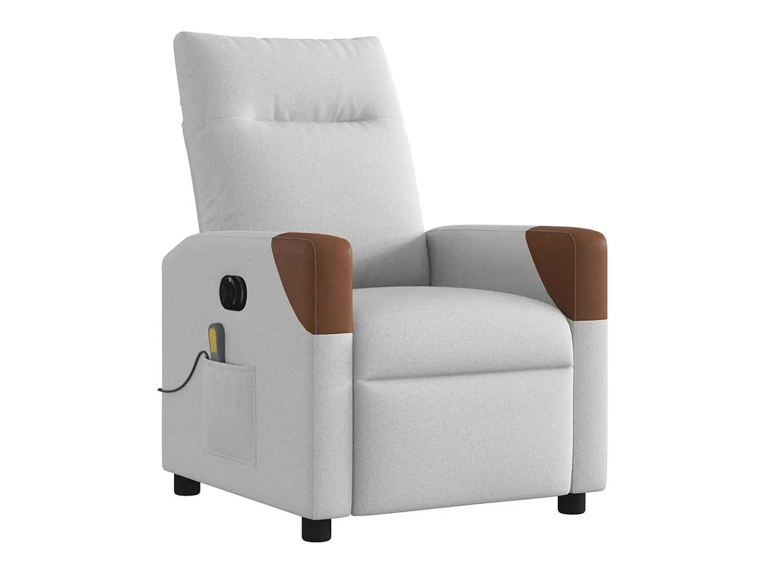 Poltrona| Poltrona massagens reclinável elétrica tecido -nublado SHL32005 Cinzento