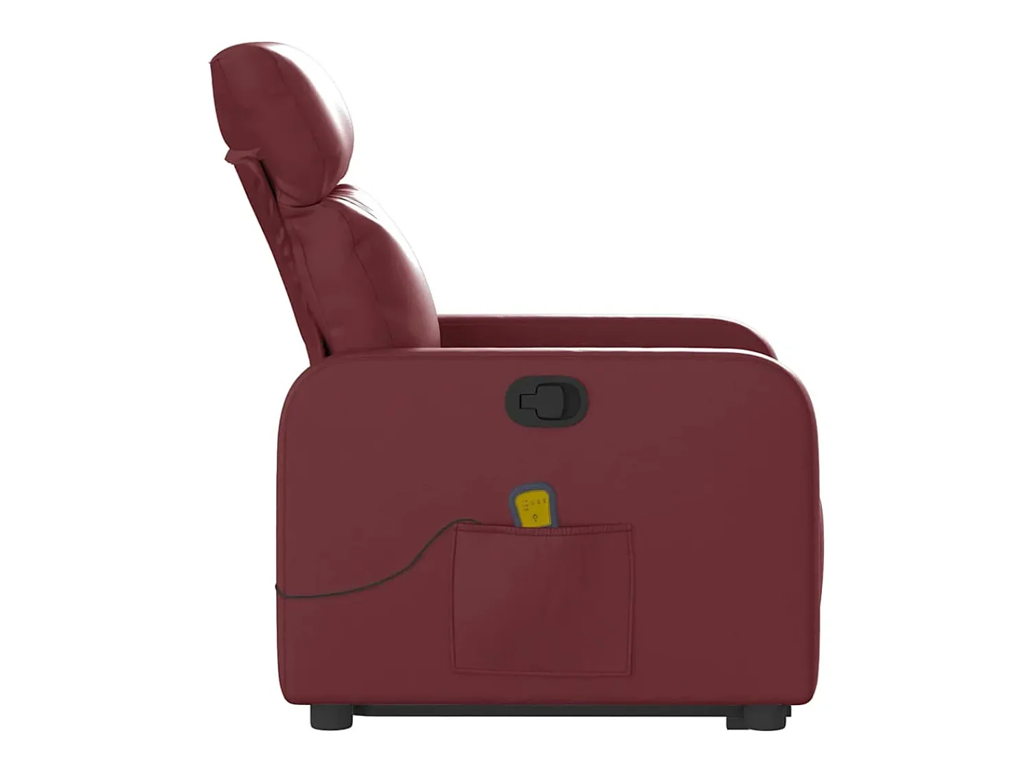 Poltrona* Poltrona massagens reclinável couro artificial tinto SHL827276 Vermelho