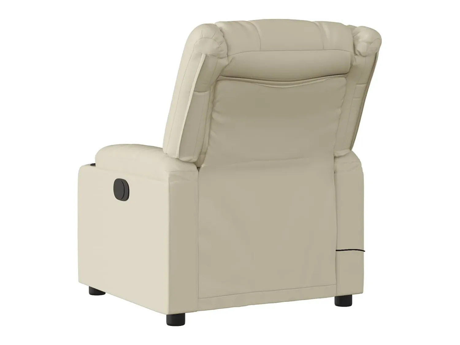 Poltrona* Poltrona massagens reclinável elétrica couro artificial SHL683238 Creme